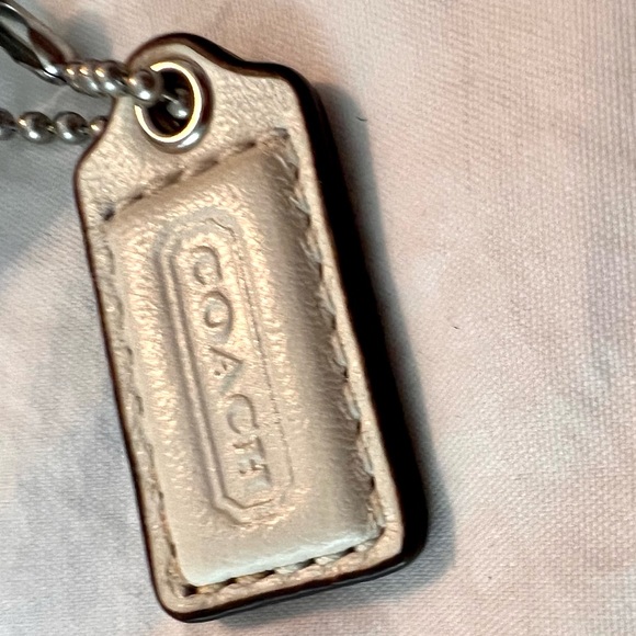 Coach Wristlet NWOT Jacquard Logo Print Crean Leather Trim Brown Tan Exterior - Picture 13 of 15